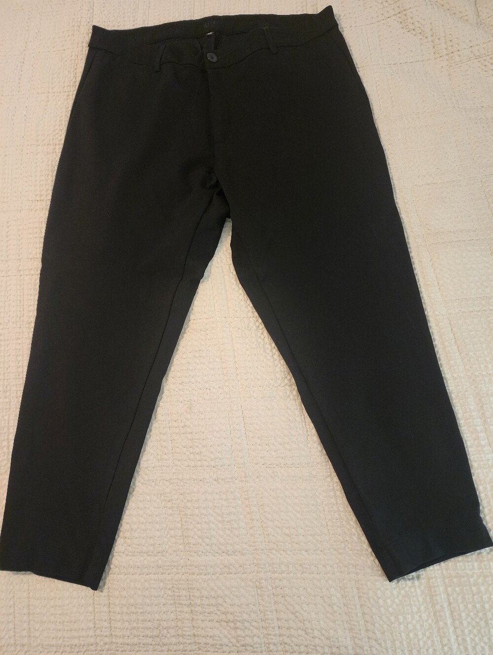 Kut From The Kloth Black Ankle Straight Leg Trouser 18W Minimalist Grunge
